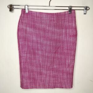 Talbots Pink Tweed Pencil Skirt Cotton Wool Career Office